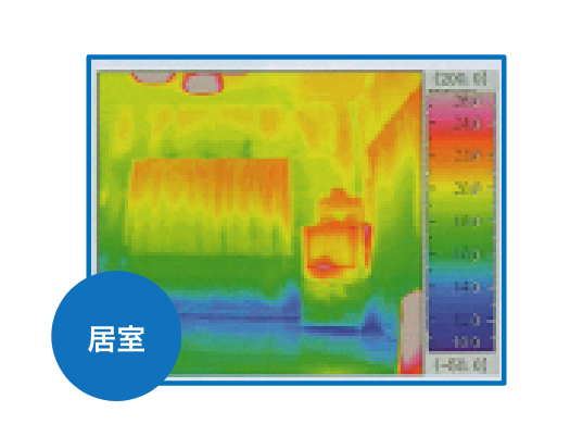 一般住宅居室のサーモグラフ